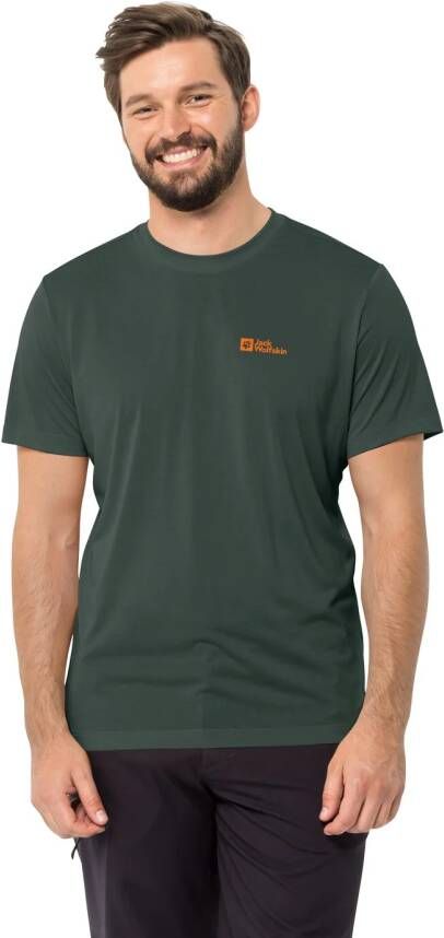 Jack Wolfskin Hiking S S T-Shirt Men Functioneel shirt Heren M black olive black olive