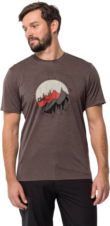 Jack Wolfskin Hiking S S Graphic T-Shirt Men Functioneel shirt Heren S red earth red earth