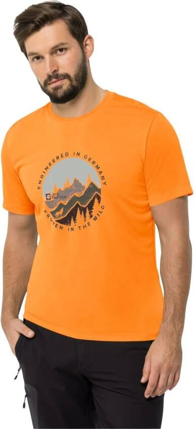 Jack Wolfskin Hiking S S Graphic T-Shirt Men Functioneel shirt Heren XL oranje dragon fire