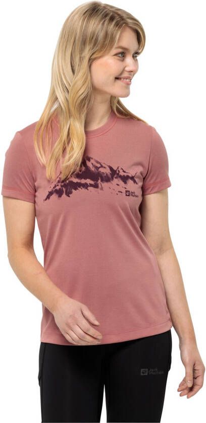Jack Wolfskin Hiking S S T-Shirt Women Dames T-shirt M blush powder blush powder