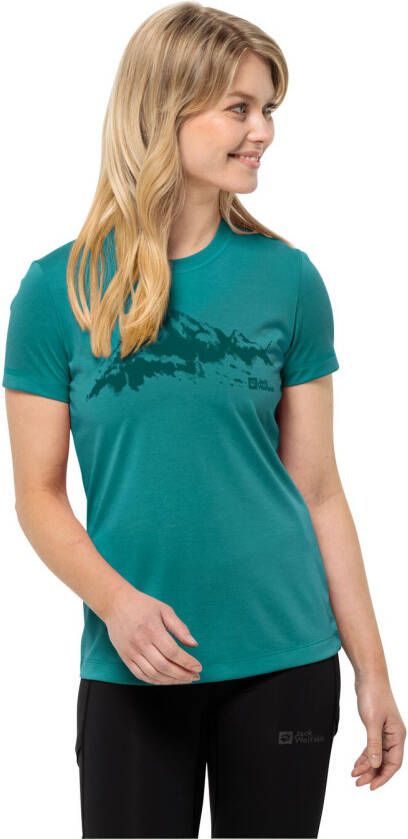Jack Wolfskin Hiking S S T-Shirt Women Dames T-shirt S petrol