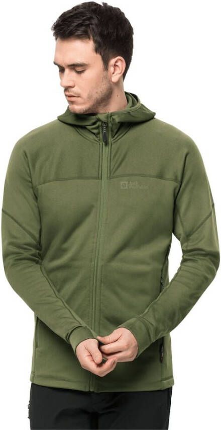 Jack Wolfskin Hirschberg Hooded FZ Men Fleece jack Heren M greenwood