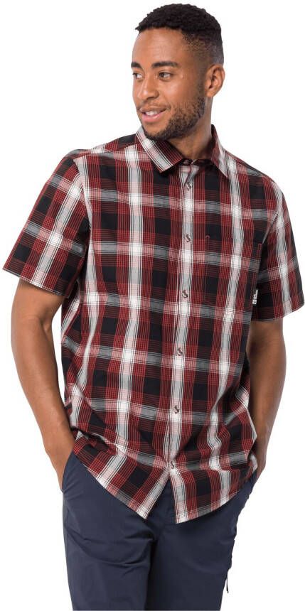 Jack Wolfskin Hot Chili Shirt Men Wandeloverhemd met korte mouwen Heren L rood barn red 41
