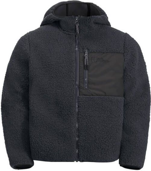 Jack Wolfskin Ice Curl Hood Jacket Kids Fleece jack Kinderen 164 phantom