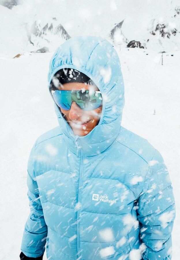 Jack Wolfskin Ather Down Hoody Women RDS Donsjack Dames XXL sky blue Sky Blue - Foto 9