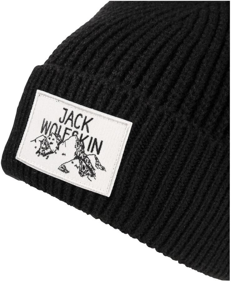 Jack Wolfskin Badge Beanie muts One Size black - Foto 2