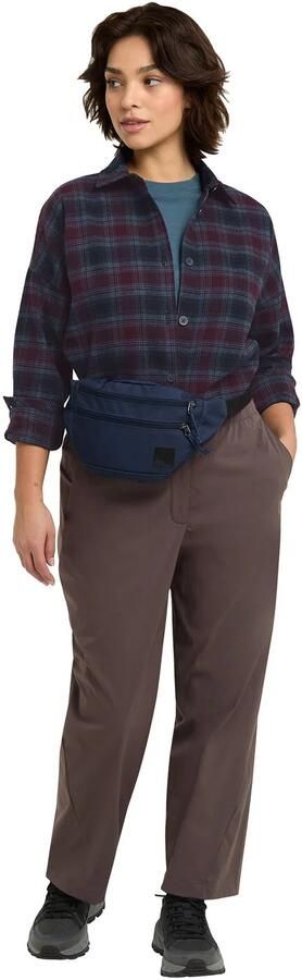 Jack Wolfskin Baja Flannel Shirt Women Flanellen overhemd Damen XXL check dark navy CHECK dark navy - Foto 8