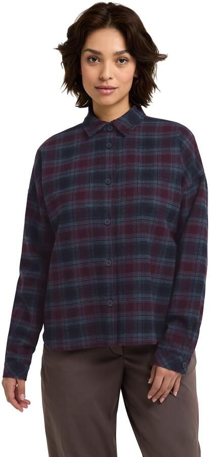 Jack Wolfskin Baja Flannel Shirt Women Flanellen overhemd Damen XXL check dark navy CHECK dark navy - Foto 7