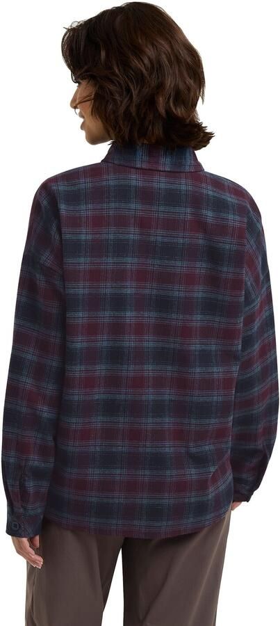 Jack Wolfskin Baja Flannel Shirt Women Flanellen overhemd Damen XXL check dark navy CHECK dark navy - Foto 9