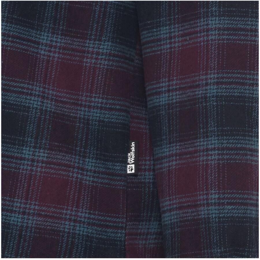 Jack Wolfskin Baja Flannel Shirt Women Flanellen overhemd Damen XXL check dark navy CHECK dark navy