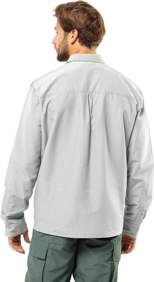 Jack Wolfskin Barrier LS Shirt Men Overhemd met bescherming tegen muggen en zon Heren XXXL cool grey Cool Grey - Foto 5