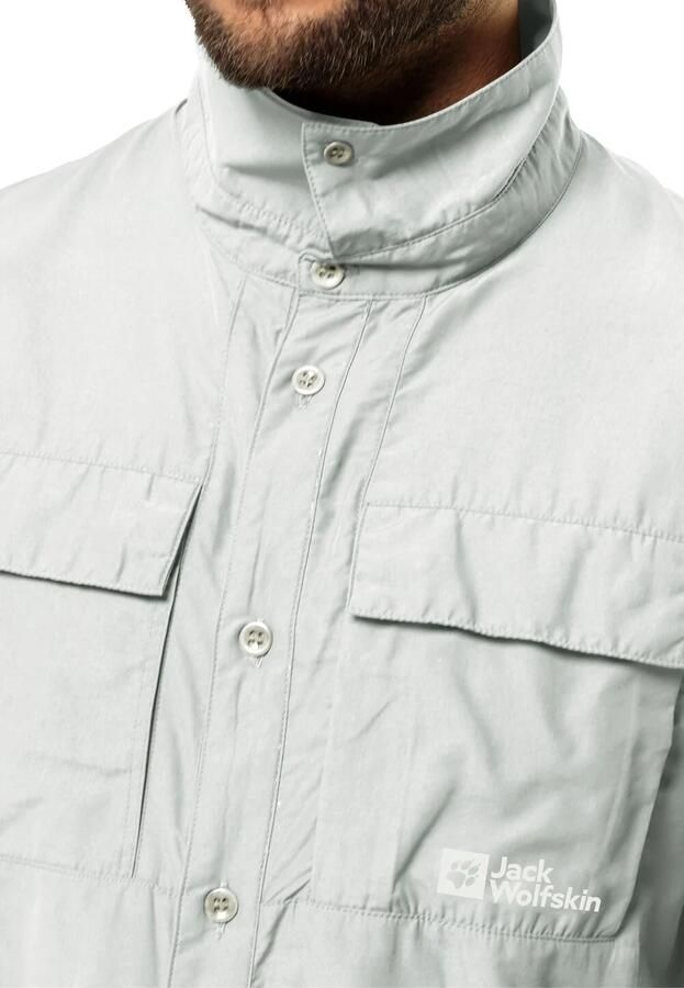 Jack Wolfskin Barrier LS Shirt Men Overhemd met bescherming tegen muggen en zon Heren XXXL cool grey Cool Grey - Foto 3