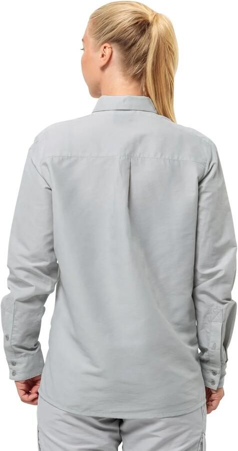 Jack Wolfskin Barrier LS Shirt Women Blouse met bescherming tegen muggen en zon Dames XXL cool grey Cool Grey - Foto 7