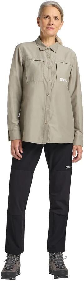 Jack Wolfskin Barrier LS Shirt Women Blouse met bescherming tegen muggen en zon Dames XXL stone - Foto 6