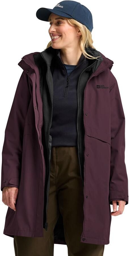 Jack Wolfskin Baylight 3in1 Coat Women 3in1-jas Dames XXL amaranth - Foto 6