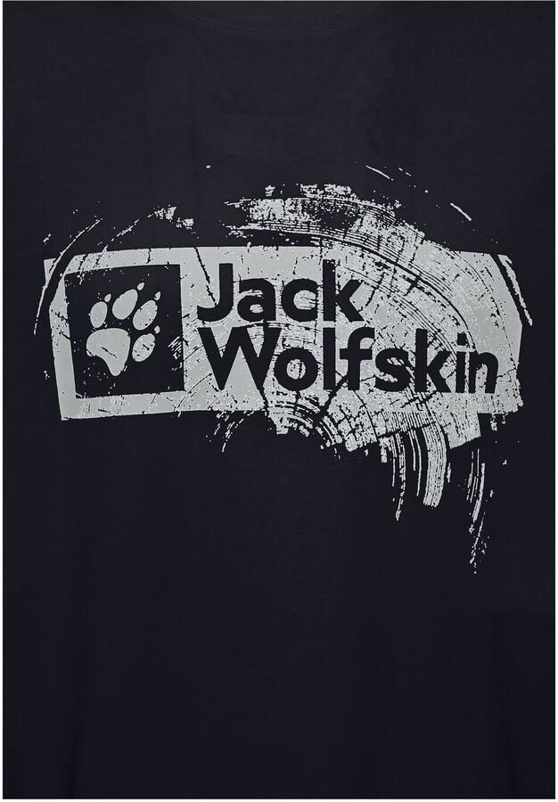 Jack Wolfskin Brand T-Shirt Men T-shirt van biologisch katoen Heren XXXL wood dark navy WOOD dark navy - Foto 2