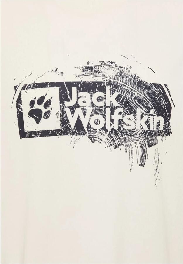 Jack Wolfskin Brand T-Shirt Men T-shirt van biologisch katoen Heren XXL wood cotton white WOOD Cotton white - Foto 4