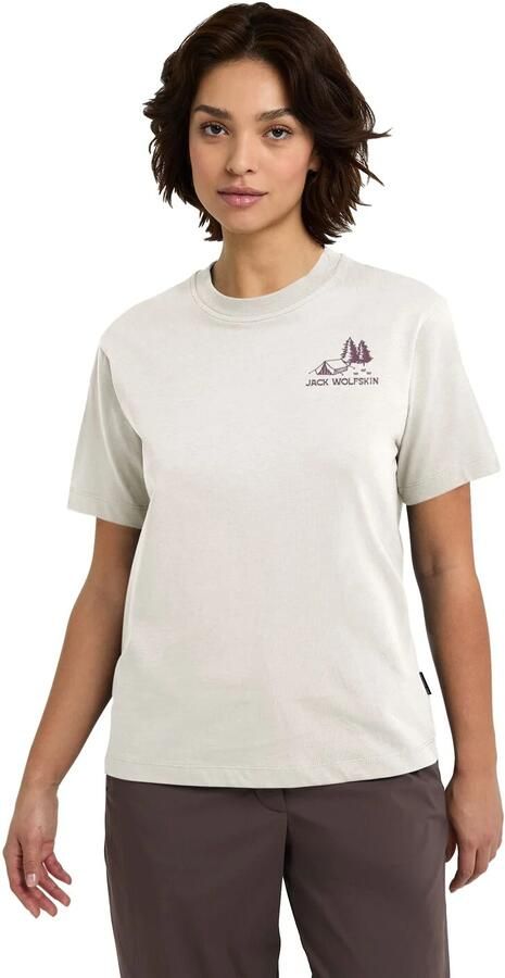 Jack Wolfskin Cadena T-Shirt Women T-shirt van biologisch katoen Dames XXL tent cotton white TENT cotton white - Foto 7