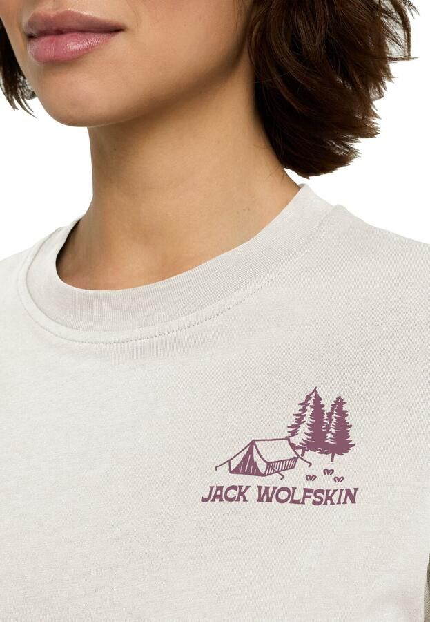 Jack Wolfskin Cadena T-Shirt Women T-shirt van biologisch katoen Dames XXL tent cotton white TENT cotton white - Foto 4