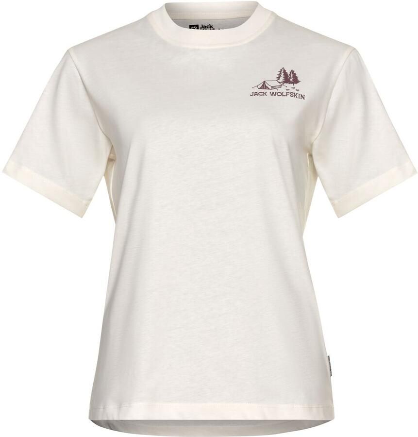 Jack Wolfskin Cadena T-Shirt Women T-shirt van biologisch katoen Dames XXL tent cotton white TENT cotton white