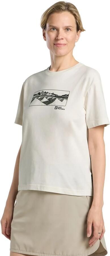 Jack Wolfskin Cordillera T-Shirt Women T-shirt van biologisch katoen XXL mountain cotton white MOUNTAIN cotton white - Foto 8
