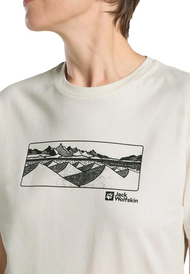 Jack Wolfskin Cordillera T-Shirt Women T-shirt van biologisch katoen XXL mountain cotton white MOUNTAIN cotton white - Foto 4