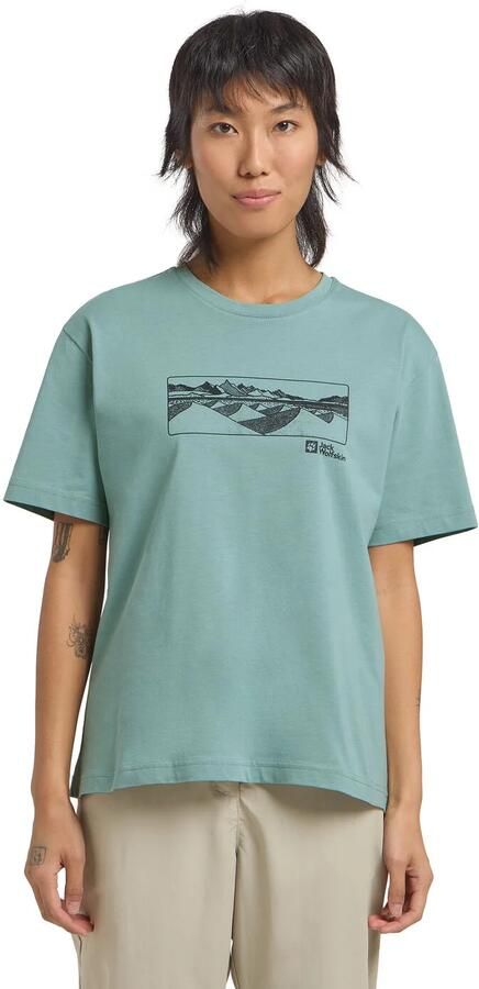 Jack Wolfskin Cordillera T-Shirt Women T-shirt van biologisch katoen 2XL mountain soft jade MOUNTAIN soft jade - Foto 6