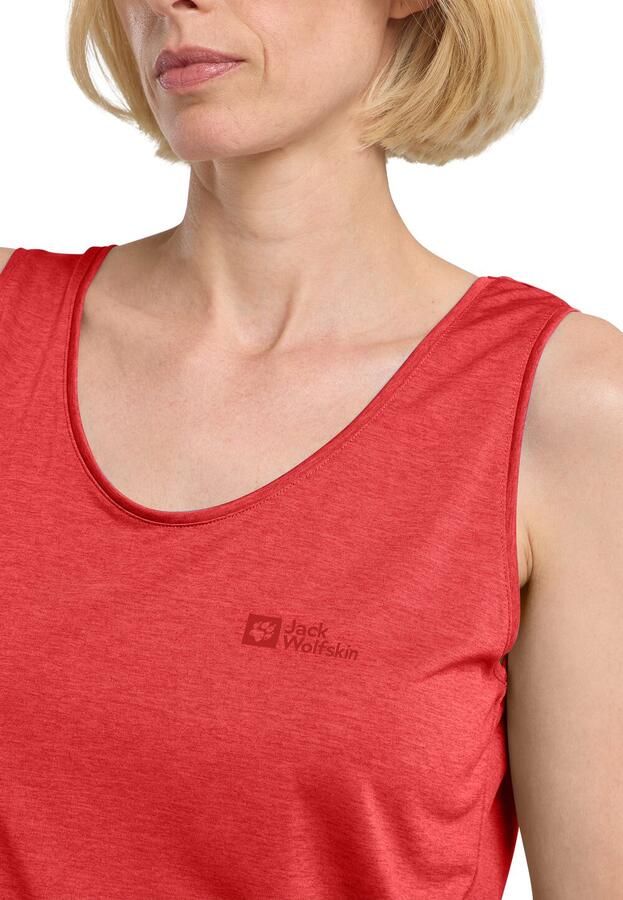 Jack Wolfskin Crosstrail Tank Women Functioneel topje Dames XXL vibrant red Vibrant Red