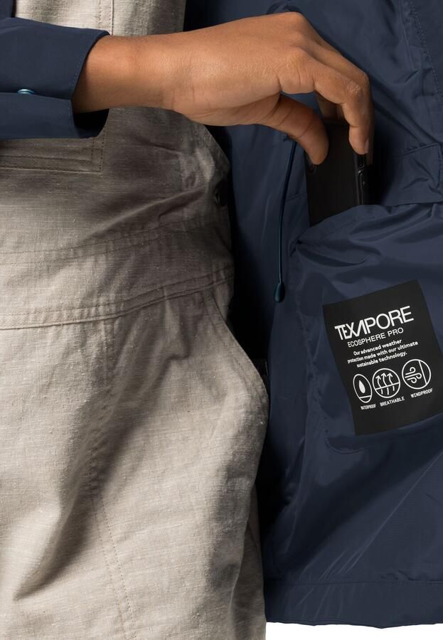 Jack Wolfskin Dakar Parka Women Regenjas Dames XXL night blue 1033 night blue 1033 - Foto 3