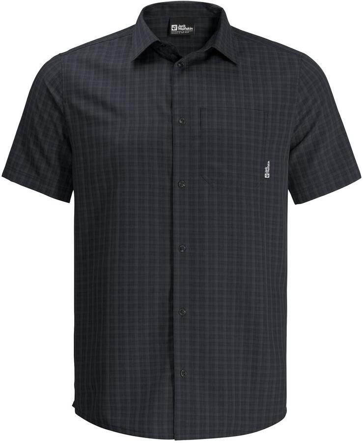 Jack Wolfskin EL Dorado Shirt Men Wandeloverhemd met korte mouwen Heren S phantom checks Phantom Checks
