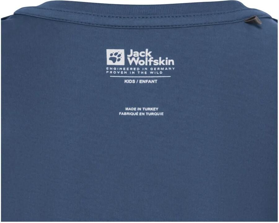 Jack Wolfskin Essential Cotton T-Shirt Kids T-shirt van biologisch katoen Kinderen 104 evening sky Evening Sky - Foto 4