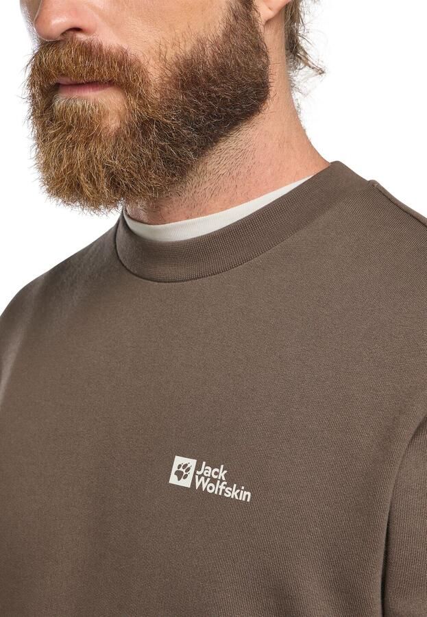 Jack Wolfskin Essential Crewneck Men Trui van biologisch katoen heren XXXL cold coffee cold coffee - Foto 5