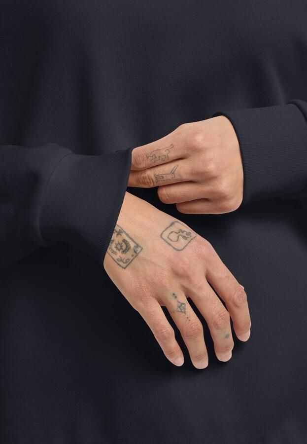 Jack Wolfskin Essential Crewneck Women Sweatshirt van biologisch katoen XXL dark navy dark navy - Foto 3