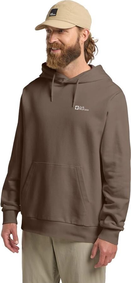 Jack Wolfskin Essential Hoodie Men Hoodie van biologisch katoen heren XXL cold coffee cold coffee - Foto 8