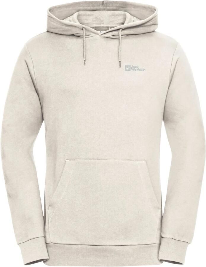Jack Wolfskin Essential Hoodie Men Hoodie van biologisch katoen heren XXXL cotton white cotton white - Foto 3