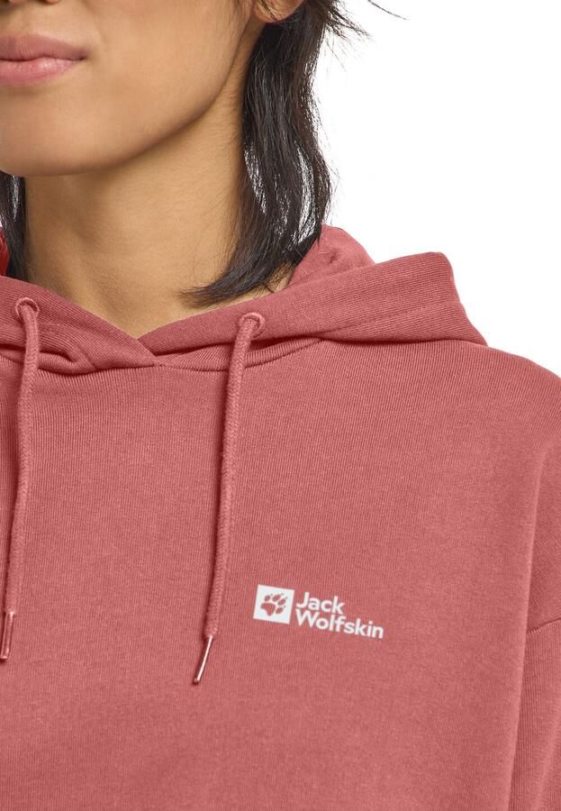 Jack Wolfskin Essential Hoodie Women Hoodie van biologisch katoen dames 2XL mineral red mineral red - Foto 5