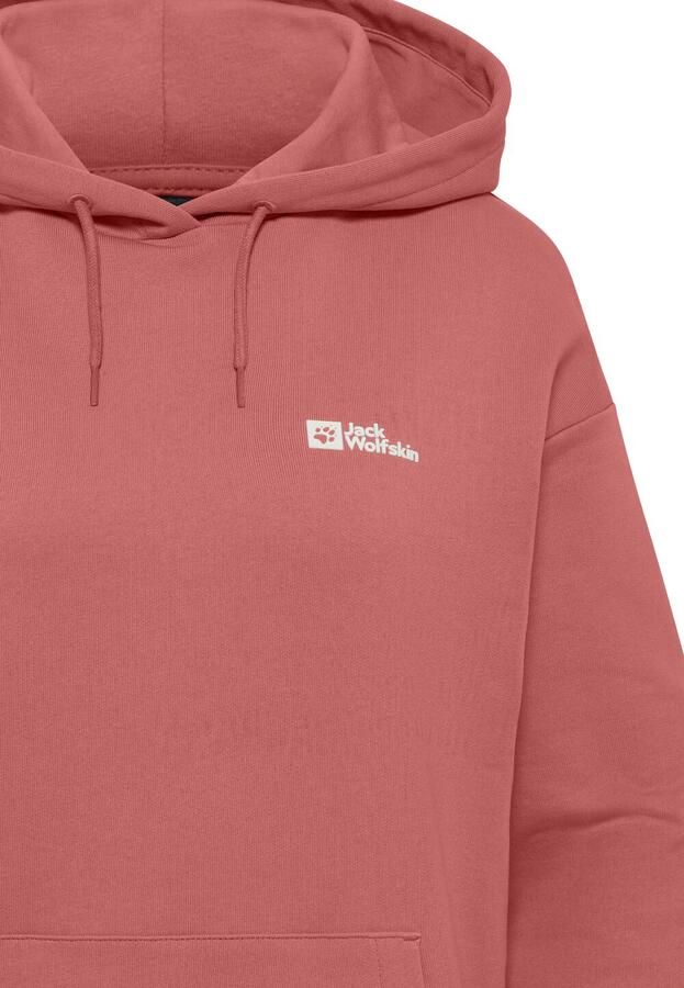 Jack Wolfskin Essential Hoodie Women Hoodie van biologisch katoen dames 2XL mineral red mineral red - Foto 7
