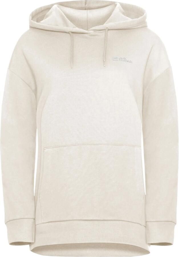 Jack Wolfskin Essential Hoodie Women Hoodie van biologisch katoen dames XXL cotton white cotton white - Foto 3