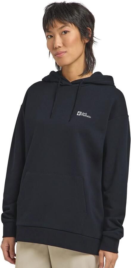 Jack Wolfskin Essential Hoodie Women Hoodie van biologisch katoen dames XXL dark navy dark navy - Foto 8