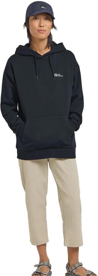Jack Wolfskin Essential Hoodie Women Hoodie van biologisch katoen dames XXL dark navy dark navy - Foto 7