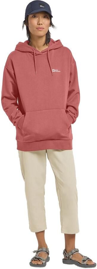 Jack Wolfskin Essential Hoodie Women Hoodie van biologisch katoen dames 2XL mineral red mineral red - Foto 9