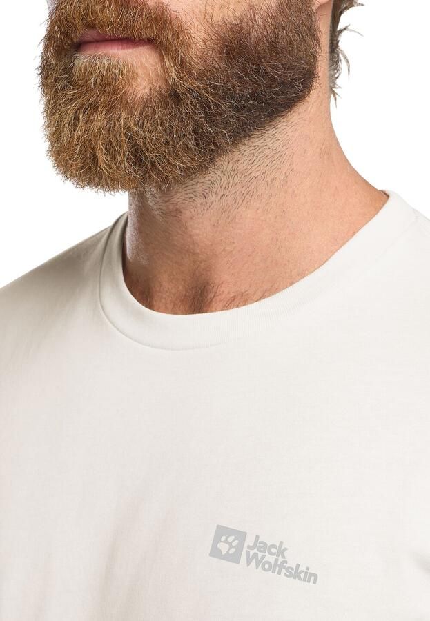 Jack Wolfskin Essential T-Shirt Men T-shirt van biologisch katoen Heren XXXL cotton white cotton white - Foto 6