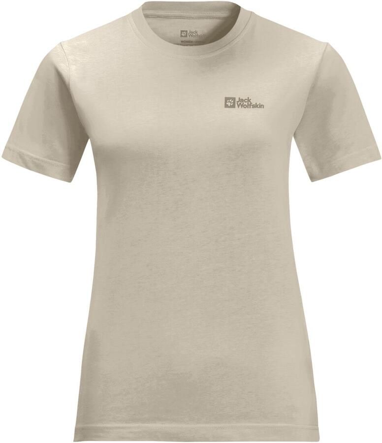 Jack Wolfskin Essential T-Shirt Women T-shirt van biologisch katoen Dames 2XL panna cotta panna cotta
