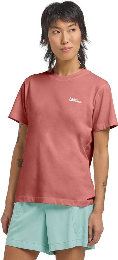 Jack Wolfskin Essential T-Shirt Women T-shirt van biologisch katoen Dames XXL mineral red mineral red - Foto 6