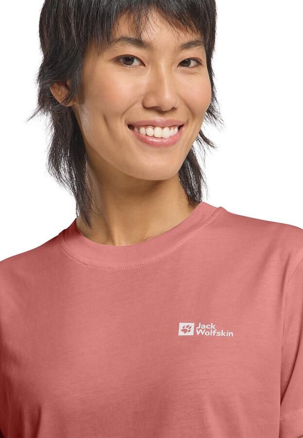 Jack Wolfskin Essential T-Shirt Women T-shirt van biologisch katoen Dames XXL mineral red mineral red - Foto 4