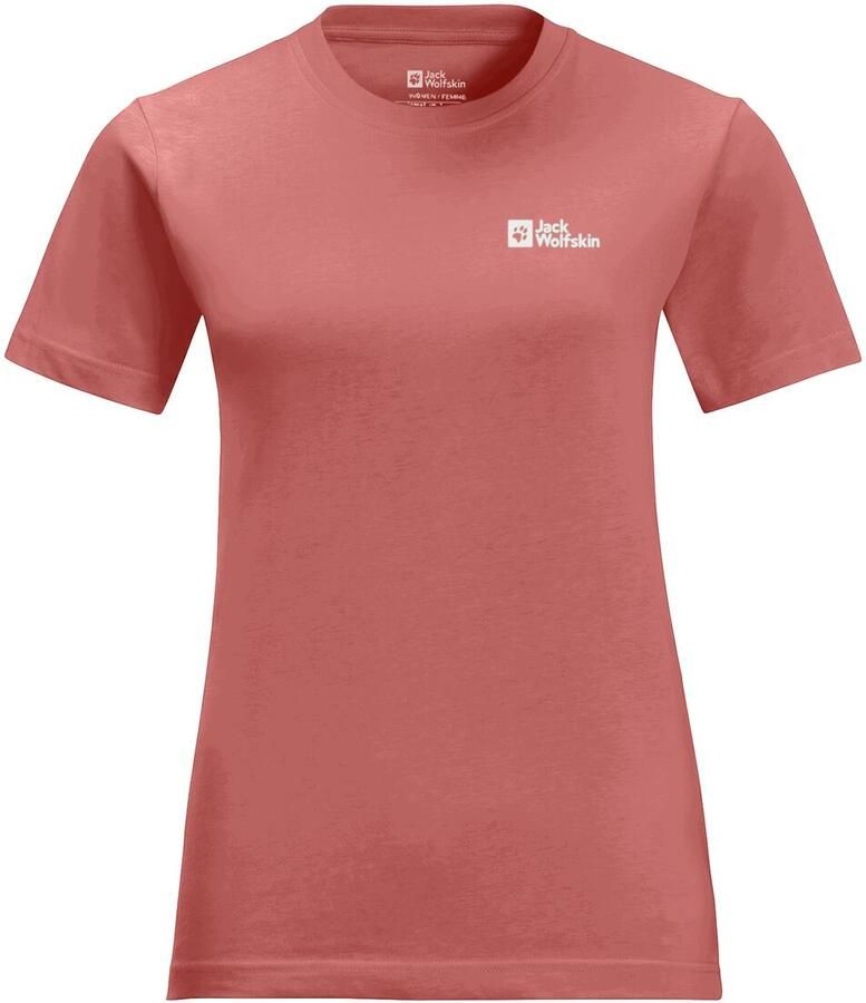 Jack Wolfskin Essential T-Shirt Women T-shirt van biologisch katoen Dames XXL mineral red mineral red