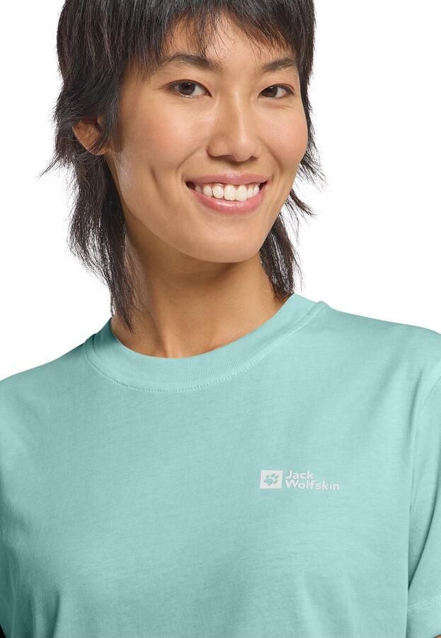 Jack Wolfskin Essential T-Shirt Women T-shirt van biologisch katoen Dames XXL soft jade soft jade - Foto 2