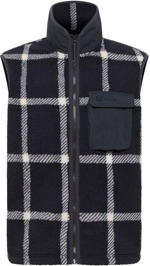 Jack Wolfskin Felslicht Check Vest Men Fleece bodywarmer Heren XXXL dark navy dark navy - Foto 5