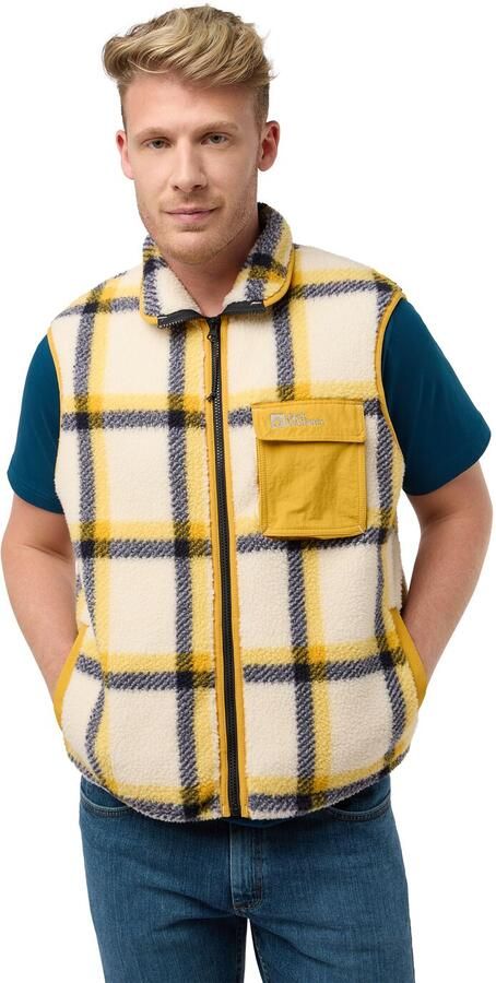 Jack Wolfskin Felslicht Check Vest Men Fleece bodywarmer Heren XXXL panna cotta panna cotta - Foto 7