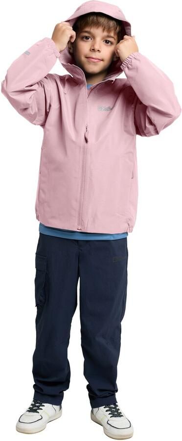 Jack Wolfskin Flaze Jacket Kids Regenjack Kinderen 128 water lily Water Lily - Foto 3
